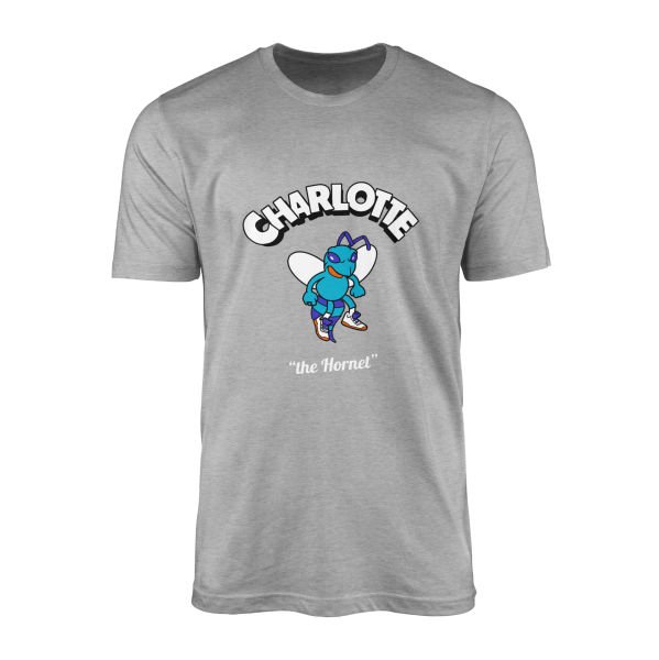 Charlotte Cartoon Tişört XL - Gri
