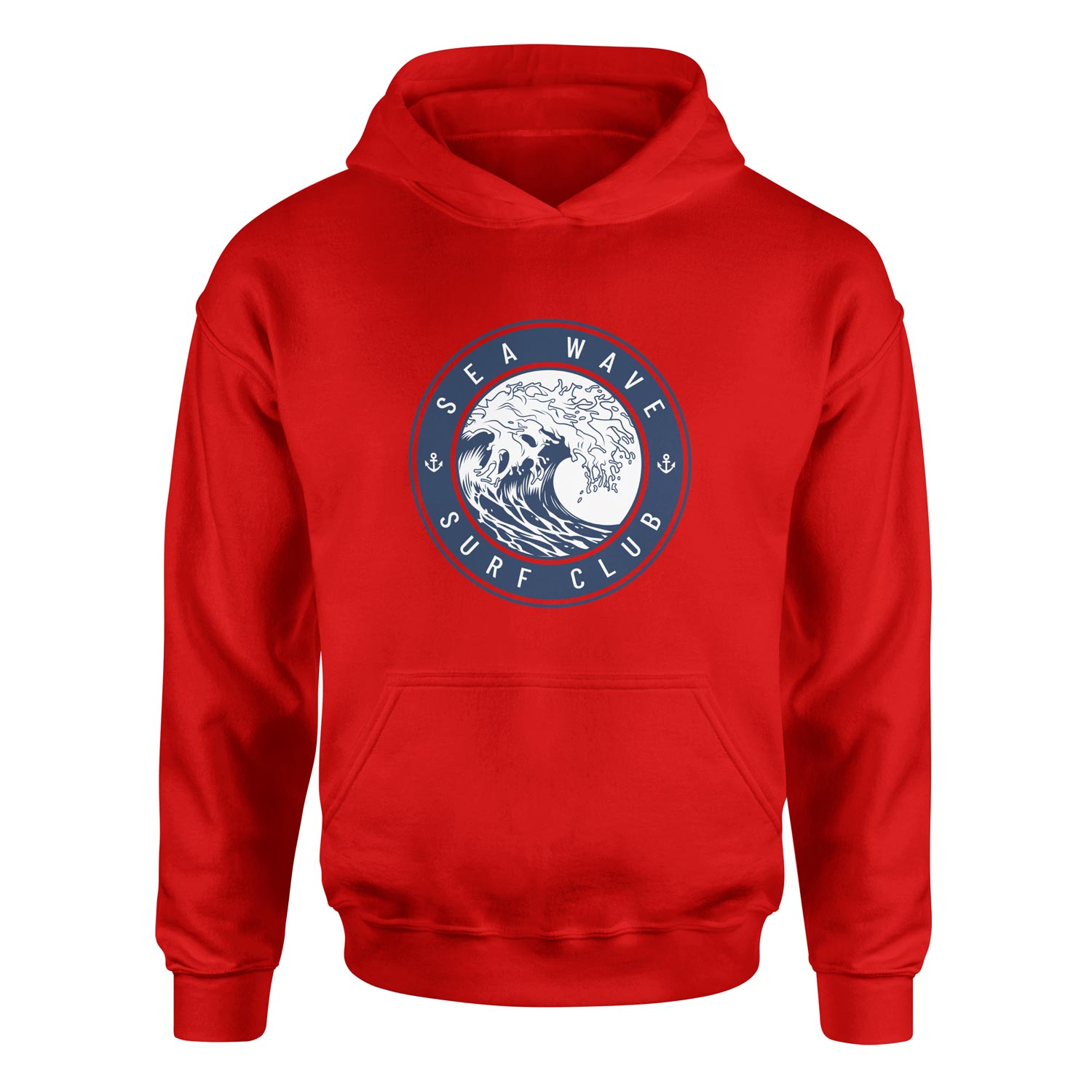 Sea Wave Surf Club Hoodie XL - Kırmızı