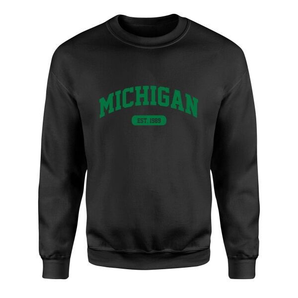Michigan EST. 1989 Sweatshirt M - Siyah