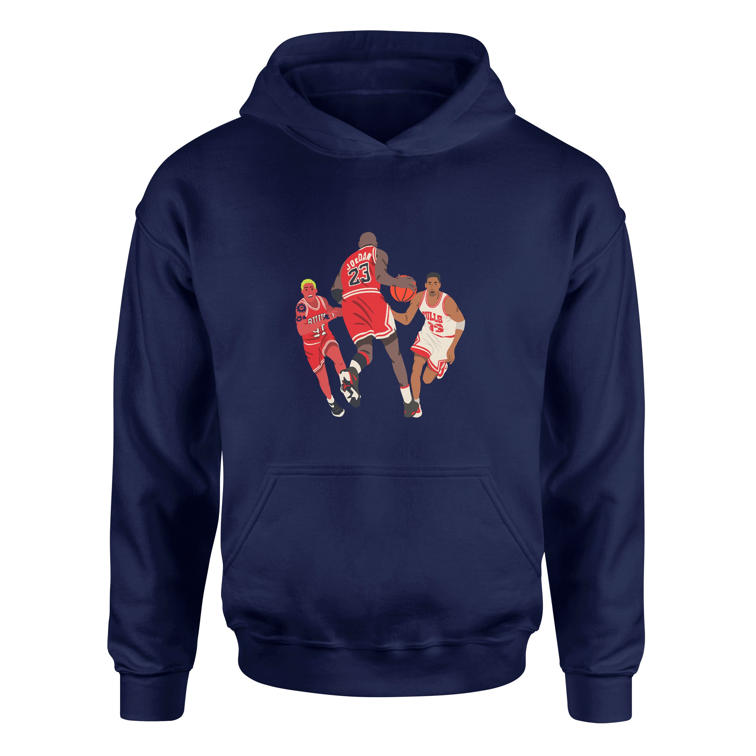 Jordan, Pippen, Rodman Hoodie L - İndigo Mavisi