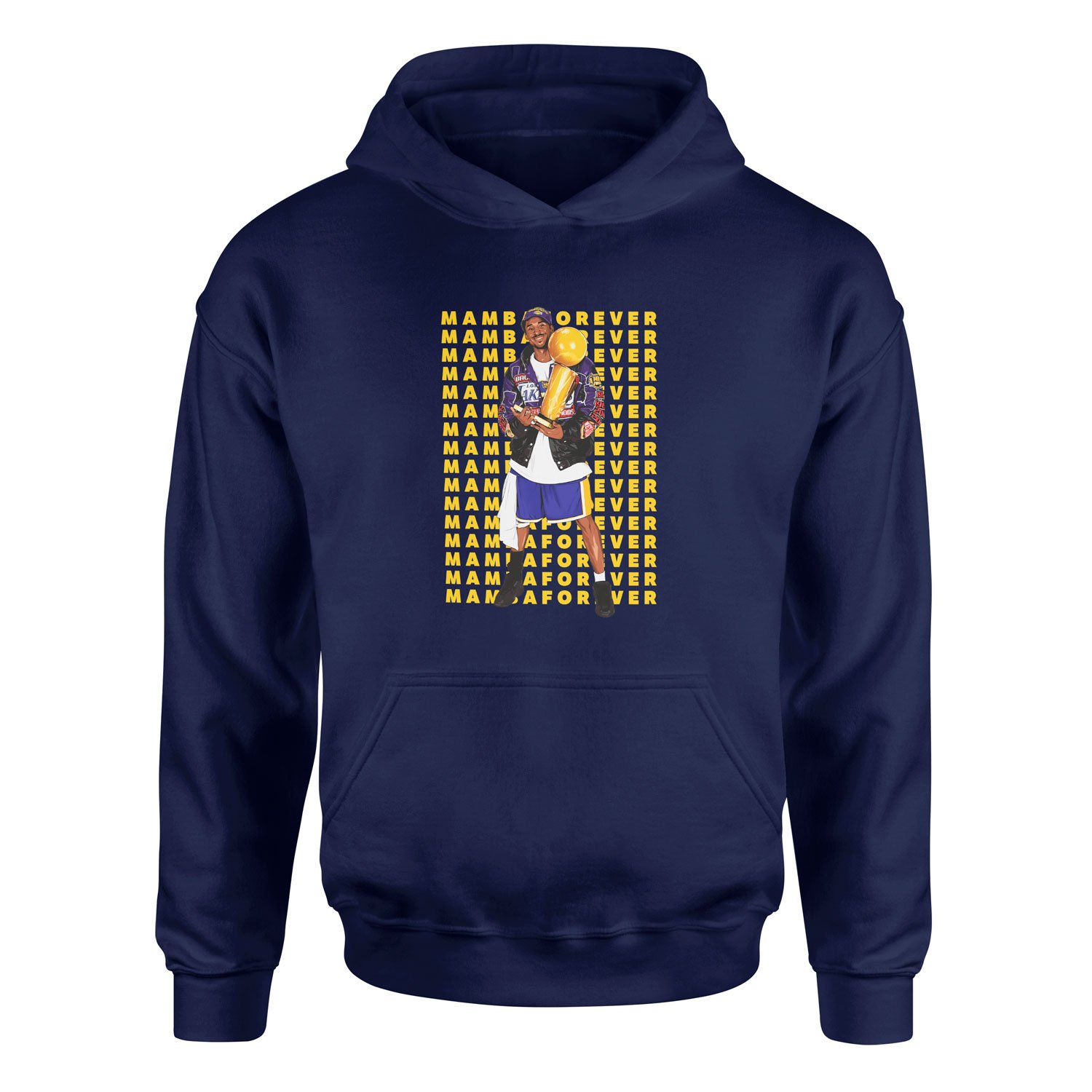 MAMBA FOREVER Kobe Bryant Hoodie XXL - İndigo Mavisi