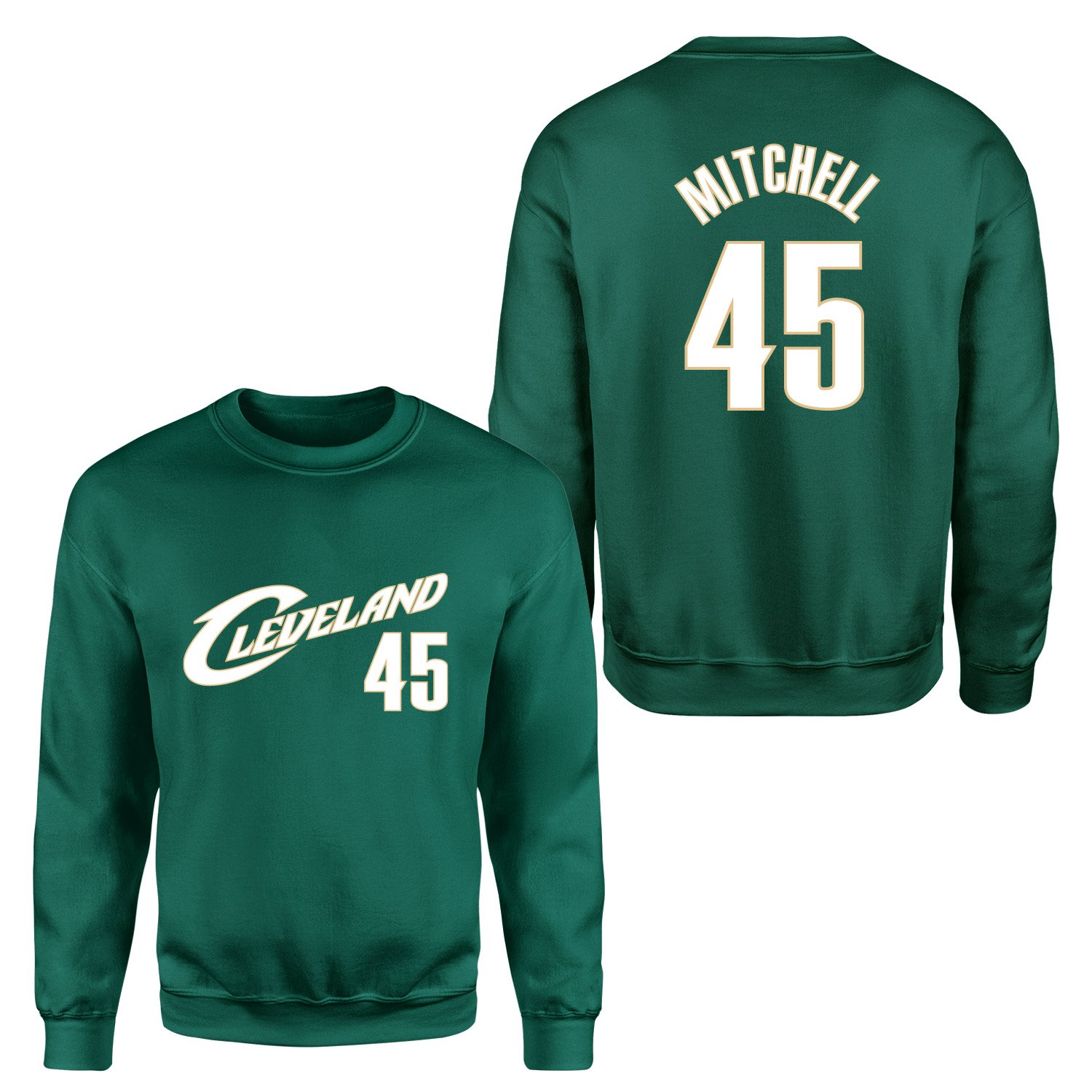 Donovan Mitchell Cleveland 45 Forma Sweatshirt XL - Nefti Yeşili