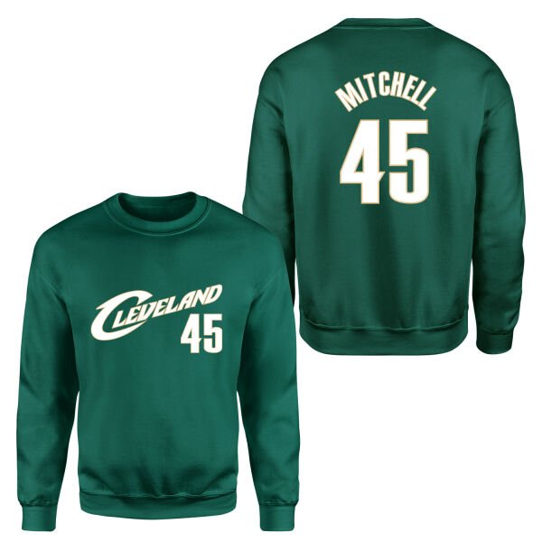 Donovan Mitchell Cleveland 45 Forma Sweatshirt XL - Nefti Yeşili