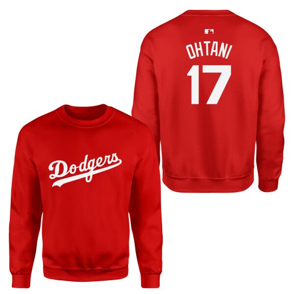 Shohei Ohtani Los Angeles Dodgers Sweatshirt M - Kırmızı