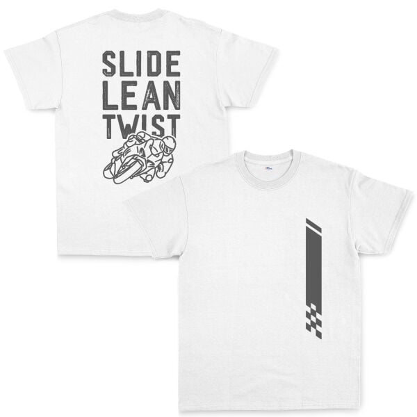 Slide, Lean, Twist GR Tişört L - Beyaz | OUTLET