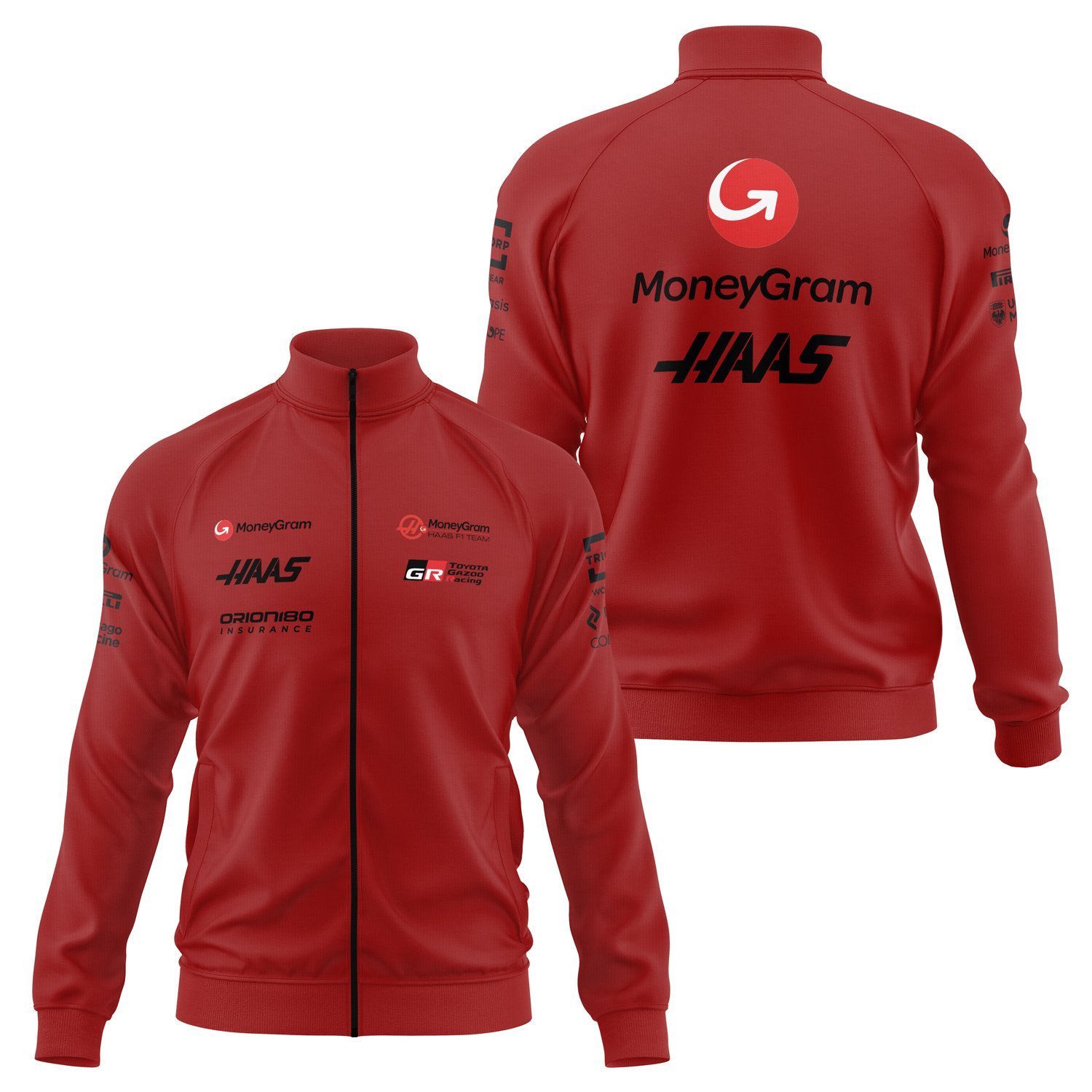 Haas Racing Teamline 2025 Black Fermuarlı Sweatshirt