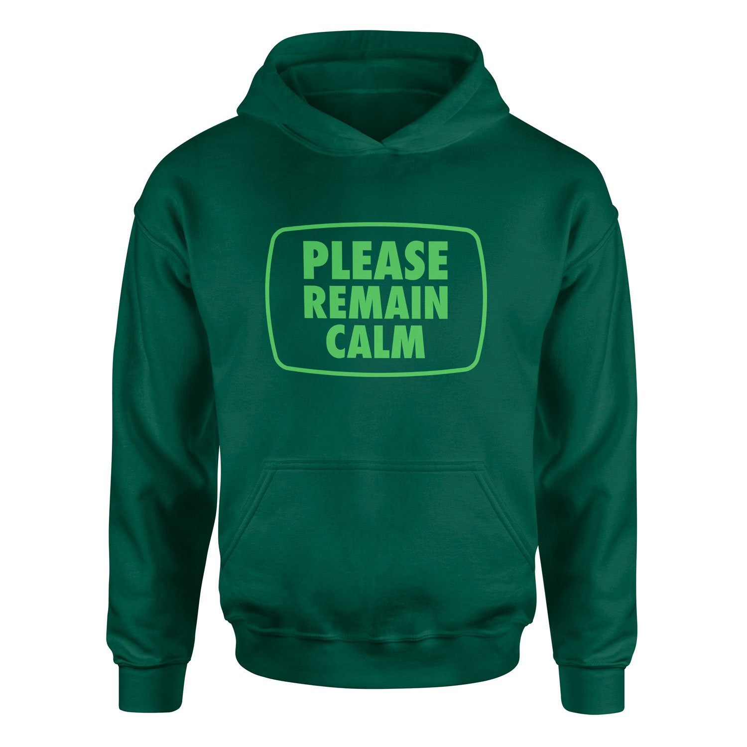 Please Remain Calm | Fallout Hoodie L - Nefti Yeşili