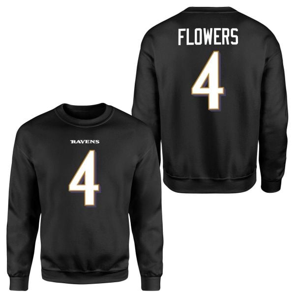 Zay Flowers Baltimore Ravens Sweatshirt M - Siyah