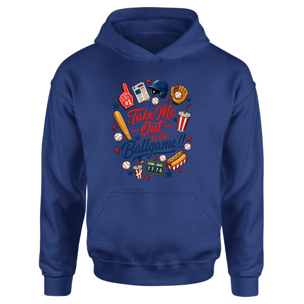 Take Me Out To The Ballgame Hoodie S - İndigo Mavisi