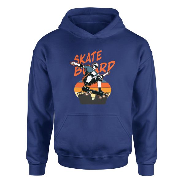 Skateboard Hoodie M - İndigo Mavisi