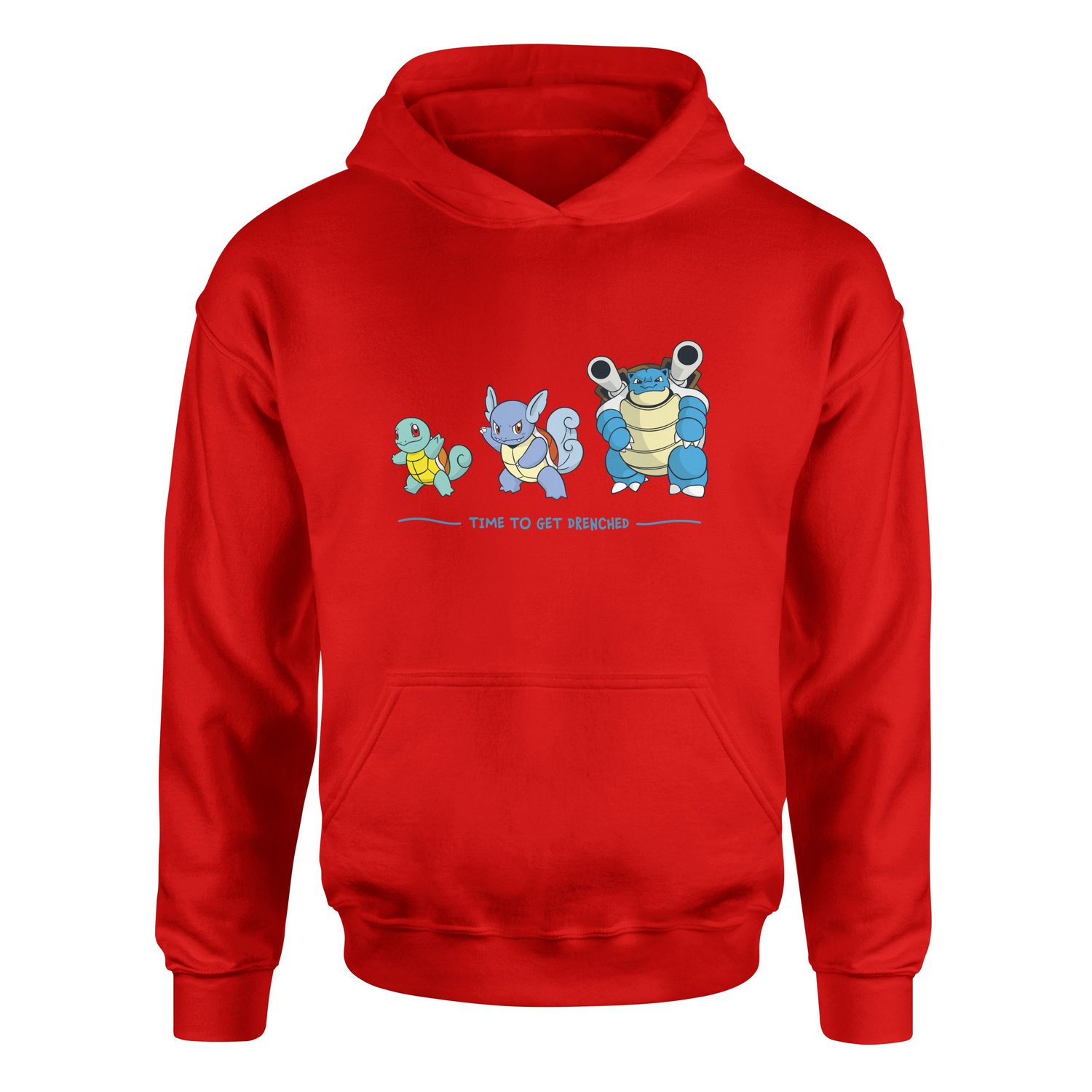 Squirtle Evolution | Time to Get Drenched Hoodie XXL - Kırmızı