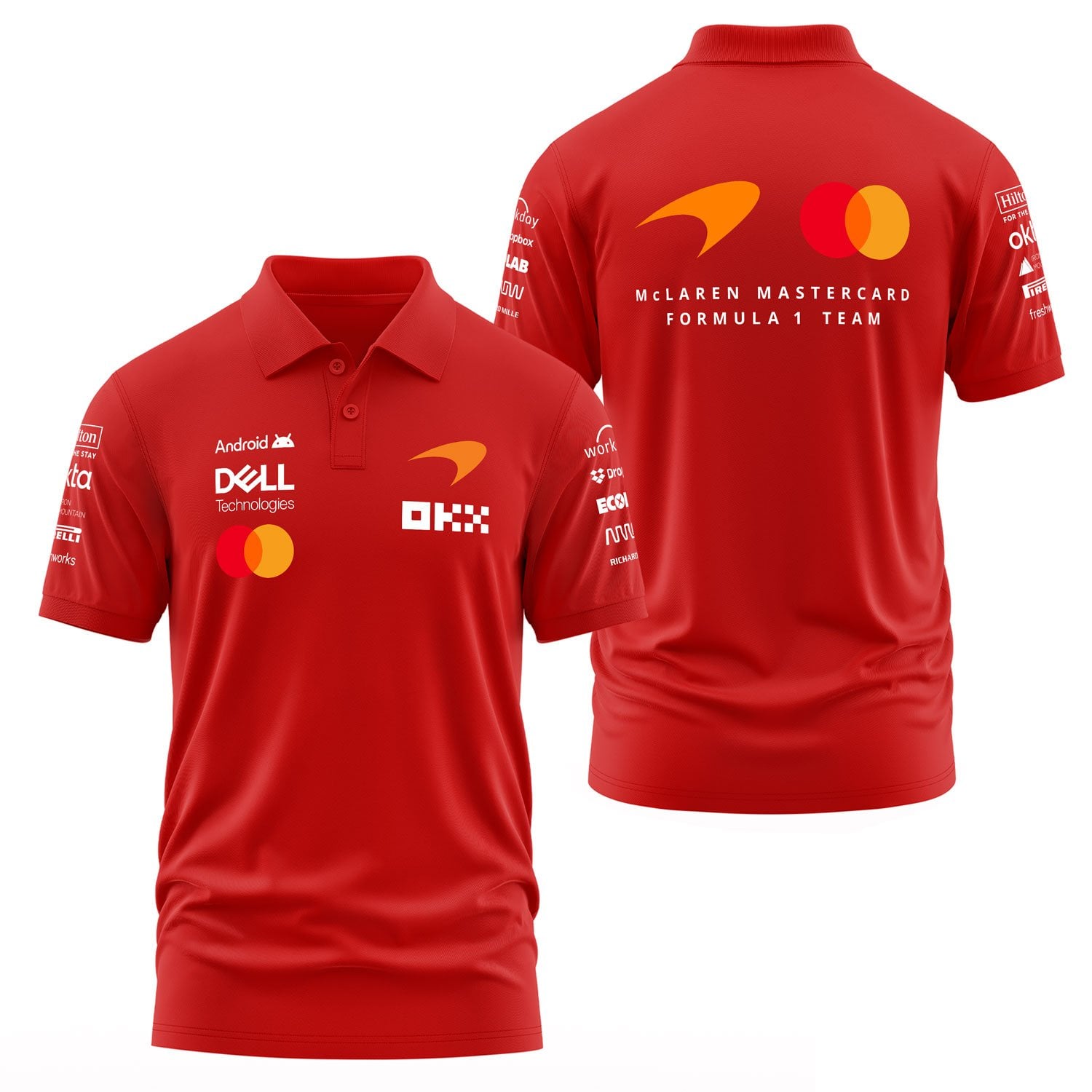 McLaren Racing 2026 Teamline Polo Tişört XL - Kırmızı