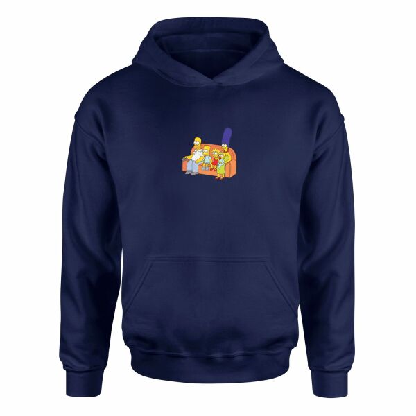 The Simpsons Family Hoodie M - İndigo Mavisi