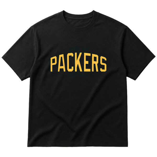 Green Bay Packers B Oversize Tişört M - Siyah