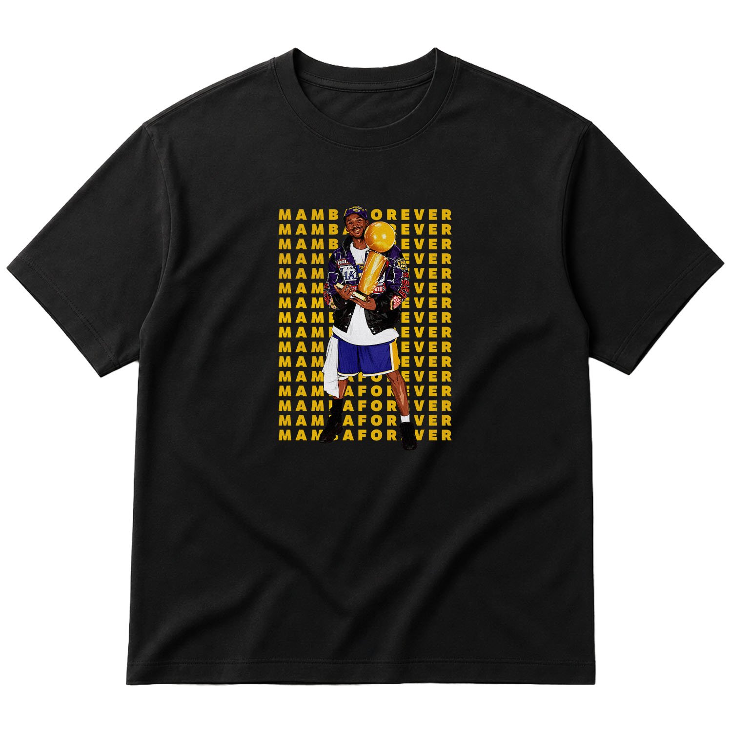 MAMBA FOREVER Kobe Bryant Oversize Tişört L - Siyah