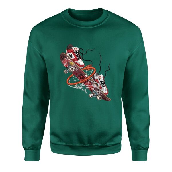 Air Jordan Skateboard Sweatshirt L - Nefti Yeşili