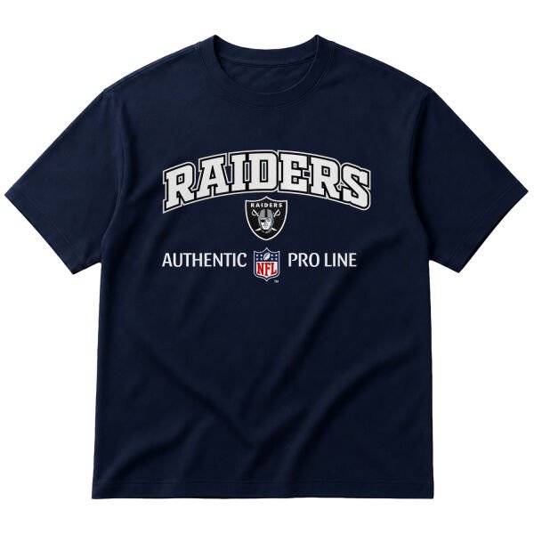 Raiders NFL Oversize Tişört L - İndigo Mavisi