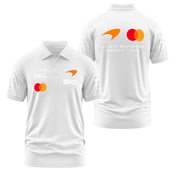 McLaren Racing 2026 Teamline Polo Tişört S - Beyaz