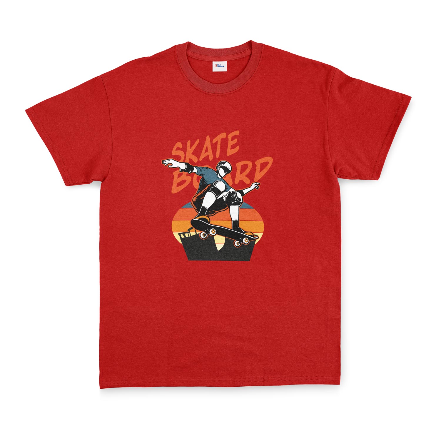 Skateboard Tişört M - Kırmızı