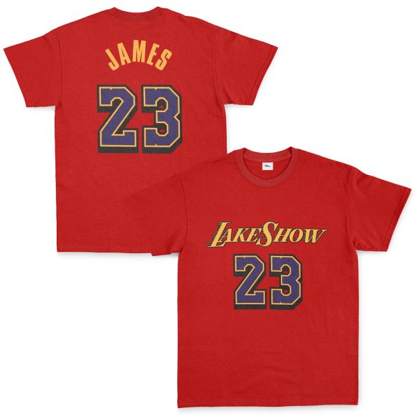 LeBron James 23 LakeShow Tişört M - Kırmızı