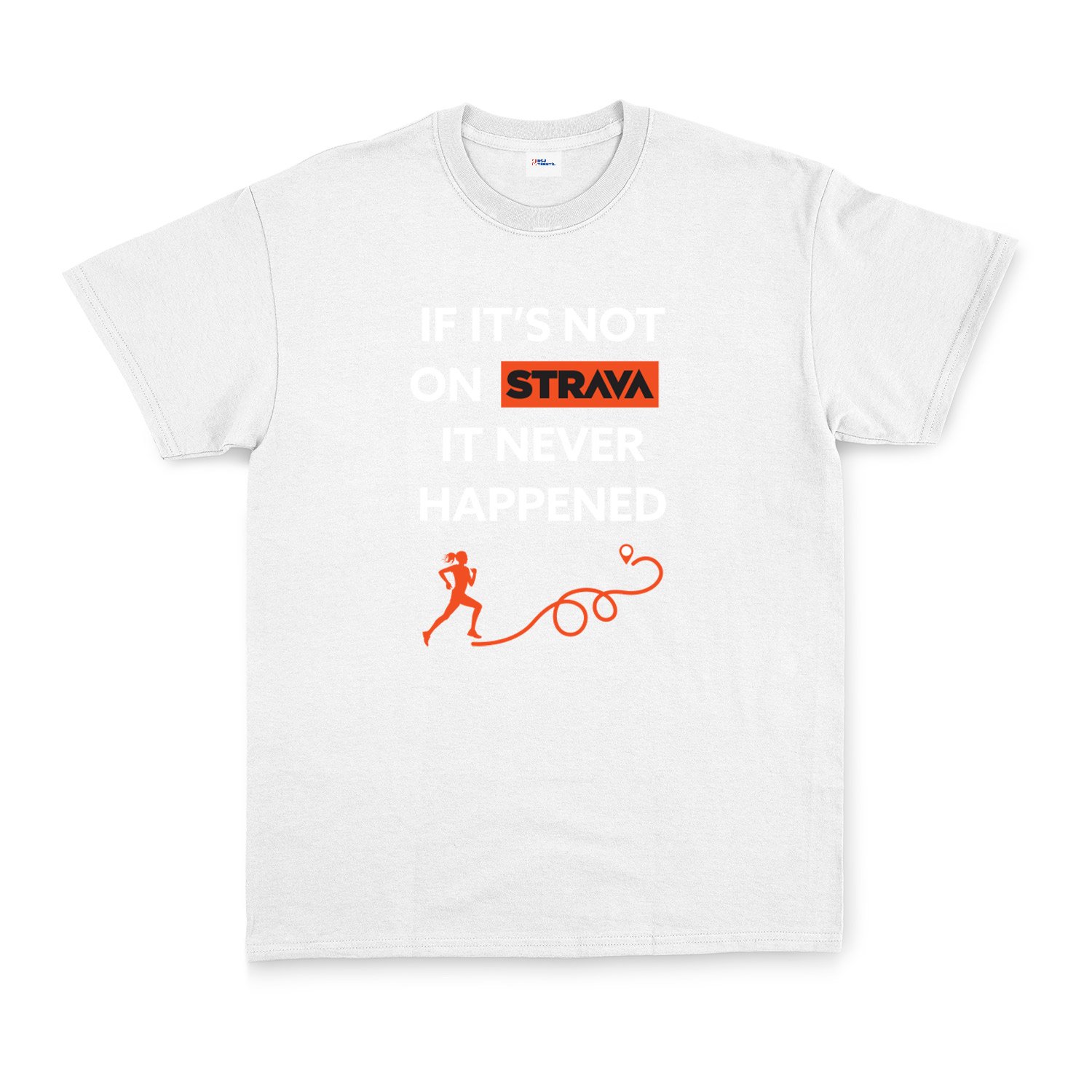 If It’s Not On Strava It Never Happened Tişört XXL - Beyaz