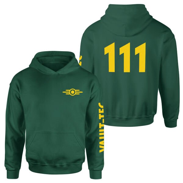 Vault 111 Dweller Hoodie M - Nefti Yeşili