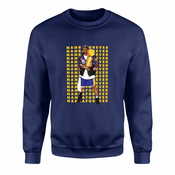 MAMBA FOREVER Kobe Bryant Sweatshirt S - İndigo Mavisi
