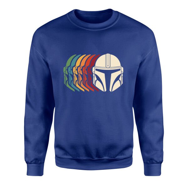 Mando Helmet Gradient Sweatshirt L - İndigo Mavisi