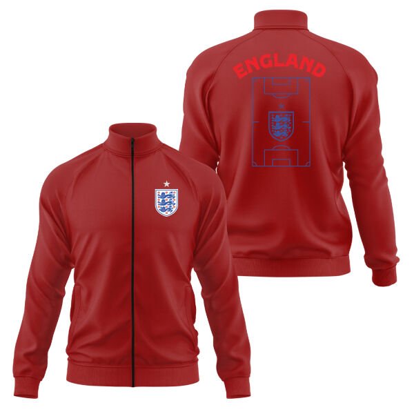 İngiltere Dünya Kupası 2026 Fermuarlı Sweatshirt XL - Kırmızı