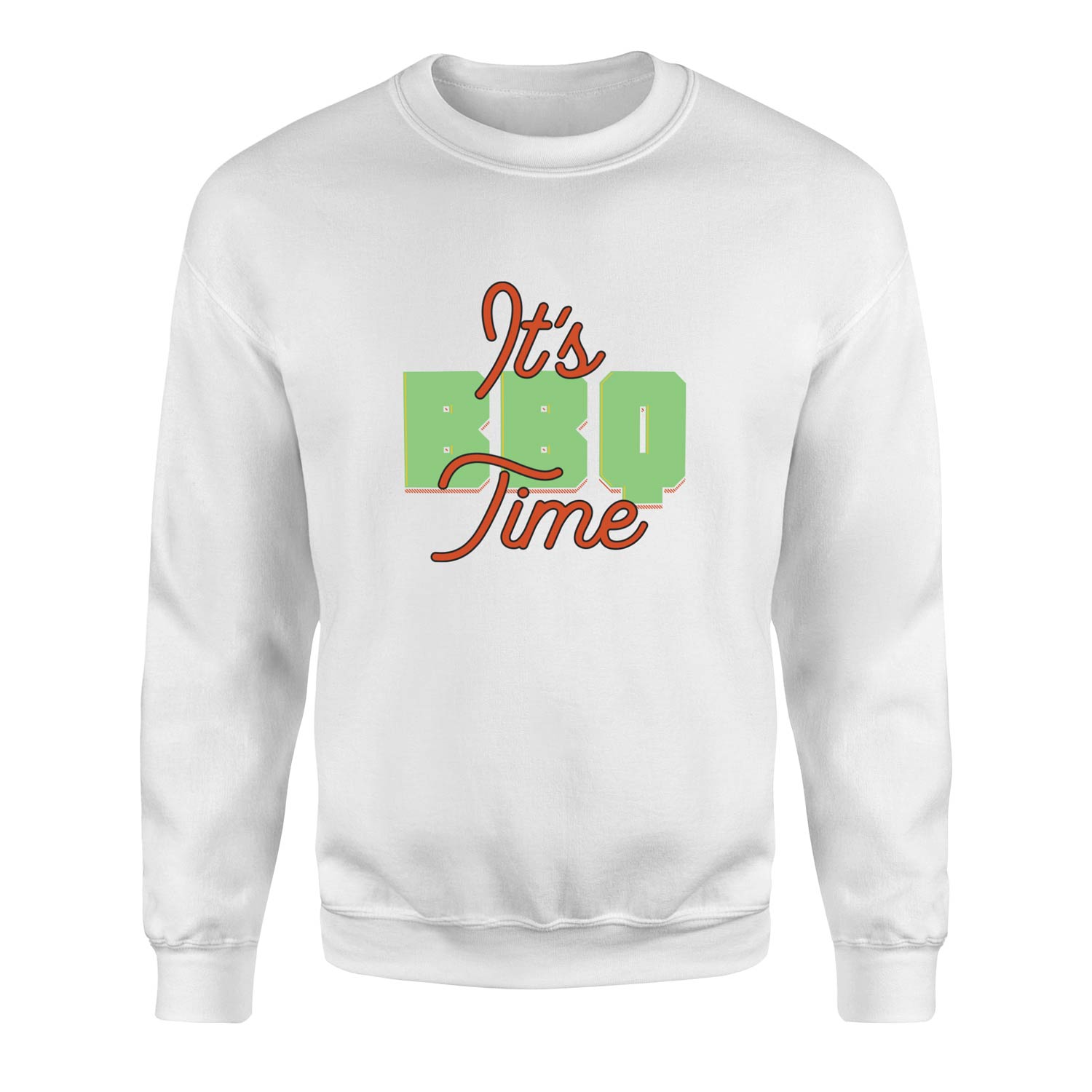 It’s BBQ Time Sweatshirt L - Beyaz