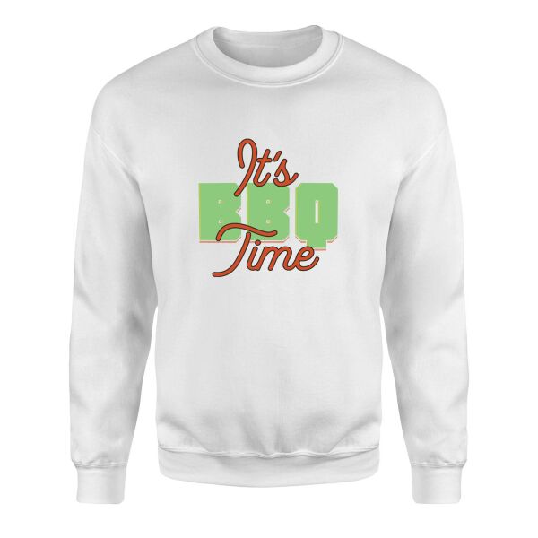It’s BBQ Time Sweatshirt L - Beyaz