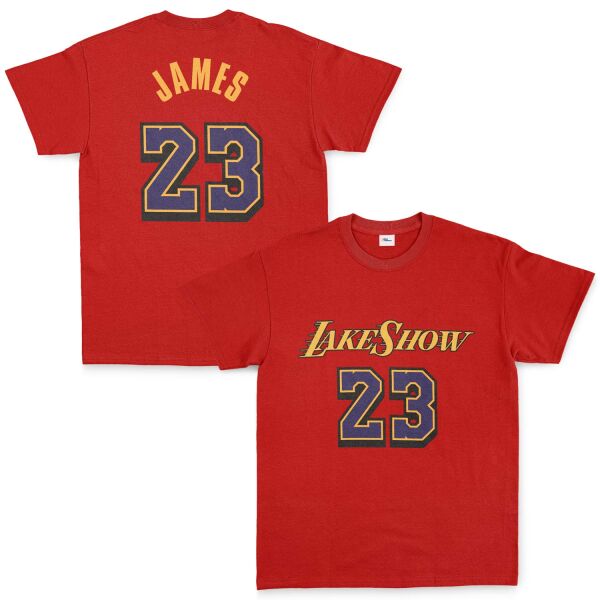 LeBron James 23 LakeShow Tişört L - Kırmızı