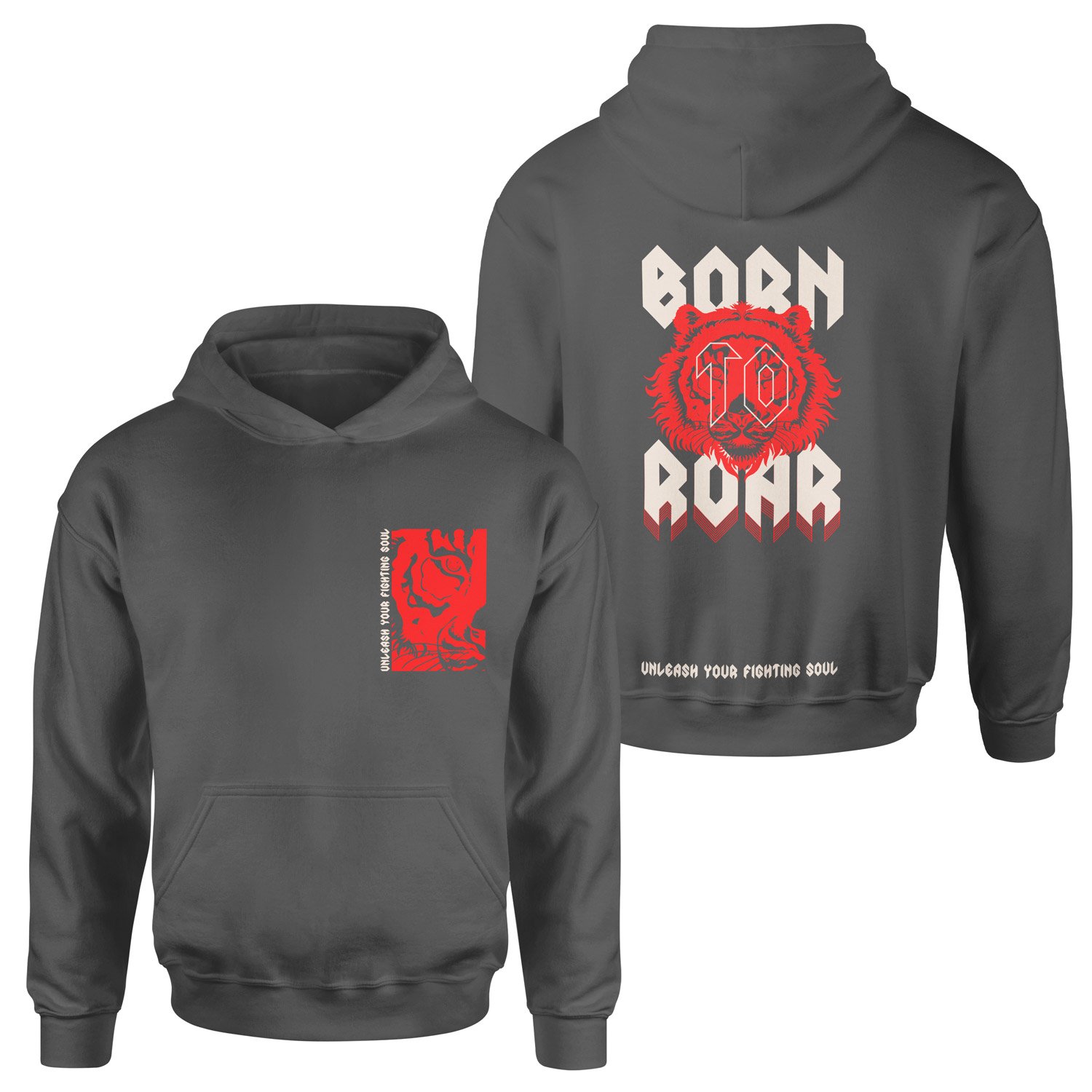 Unleash Your Fighting Soul | Tiger SE Hoodie M - Füme