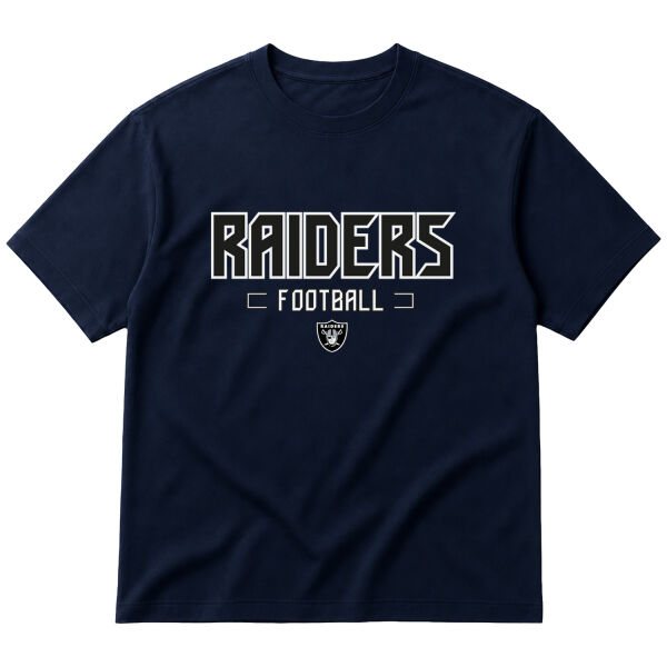 Las Vegas Raiders Football Oversize Tişört M - İndigo Mavisi