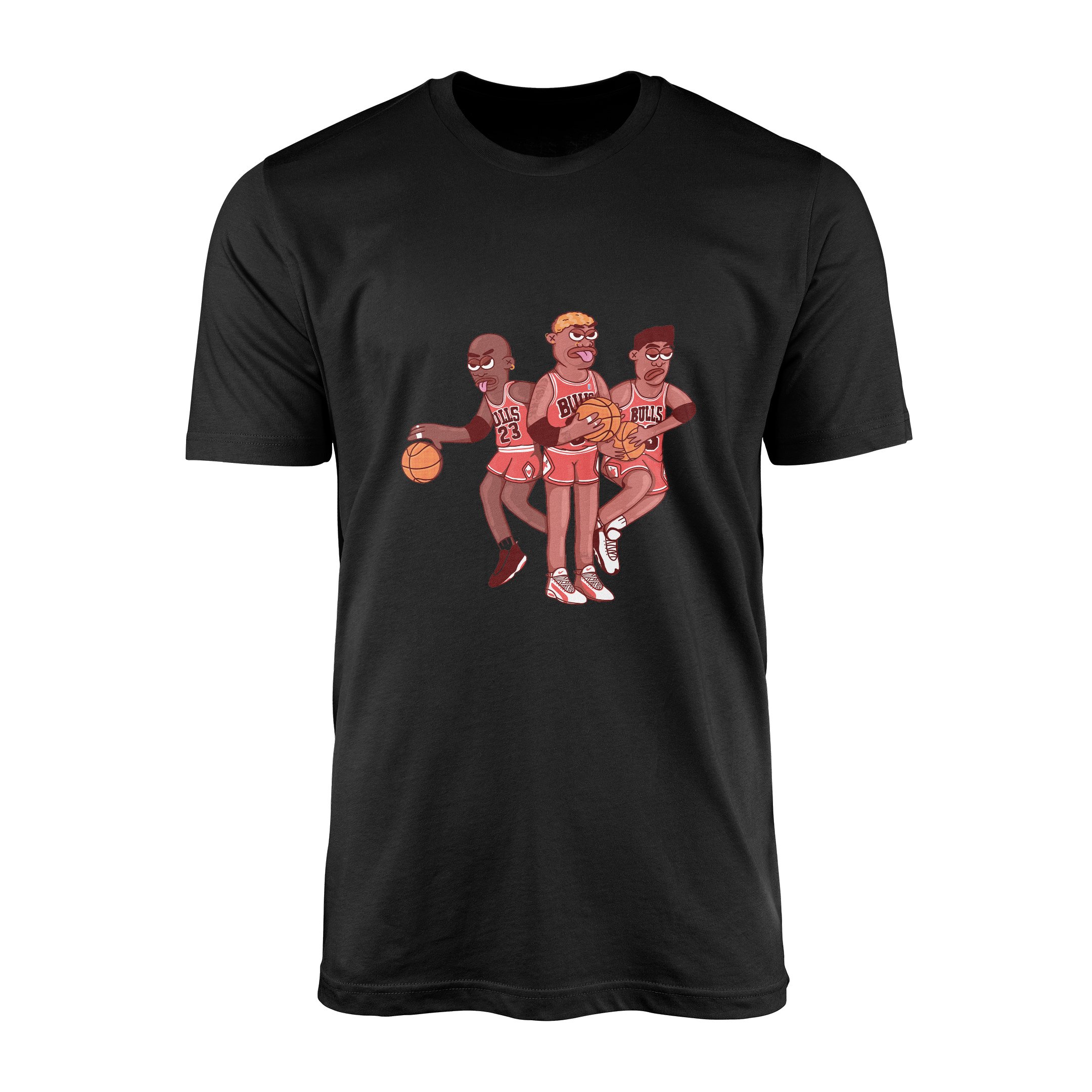 Jordan, Pippen, Rodman II Tişört XXL - Siyah