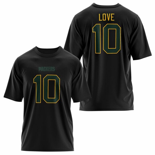 Jordan Love Green Bay Packers Oversize Tişört XL - Siyah