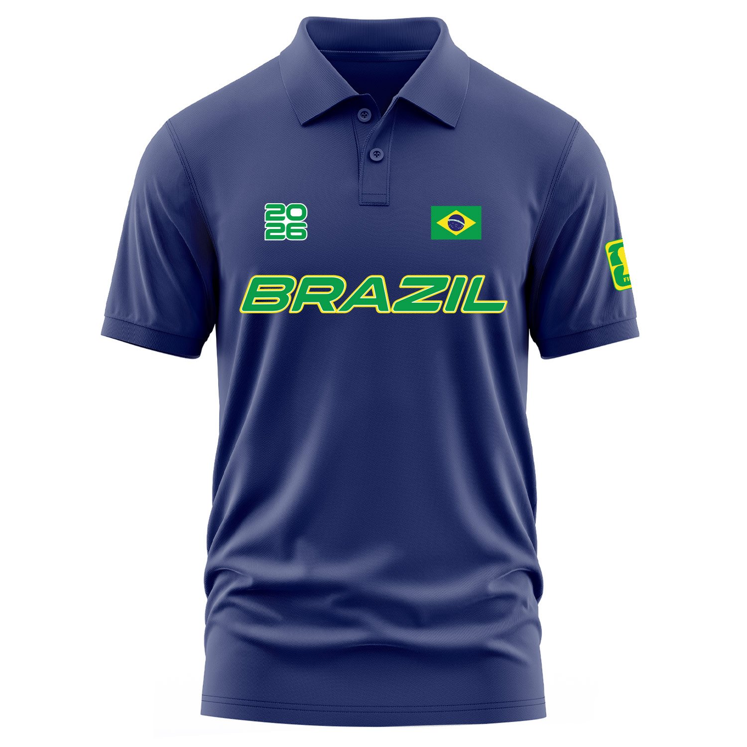 Brezilya 2026 Polo Tişört XXL - İndigo Mavisi
