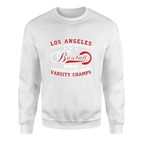 Los Angeles ELC Baseball Sweatshirt M - Beyaz