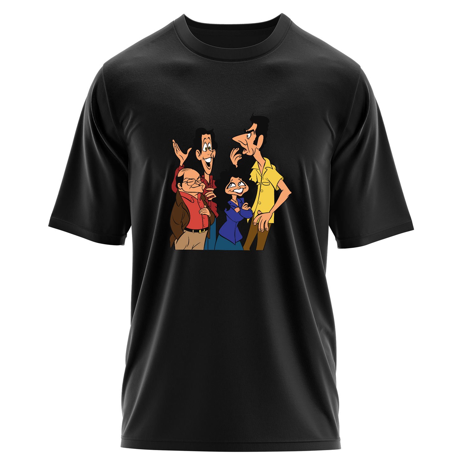 Friends of Seinfeld Oversize Tişört L - Siyah