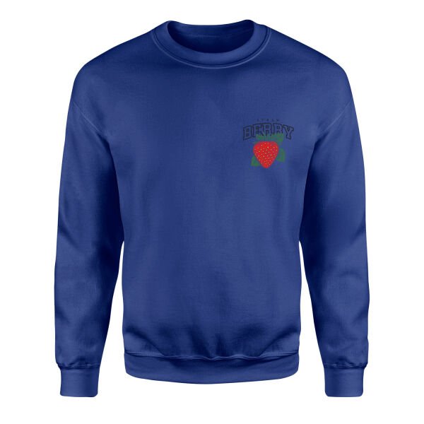 Strawberry Sweatshirt XL - İndigo Mavisi