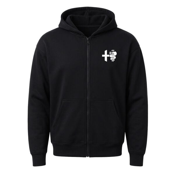 Alfa Romeo Classic Fermuarlı Kapüşonlu Sweatshirt