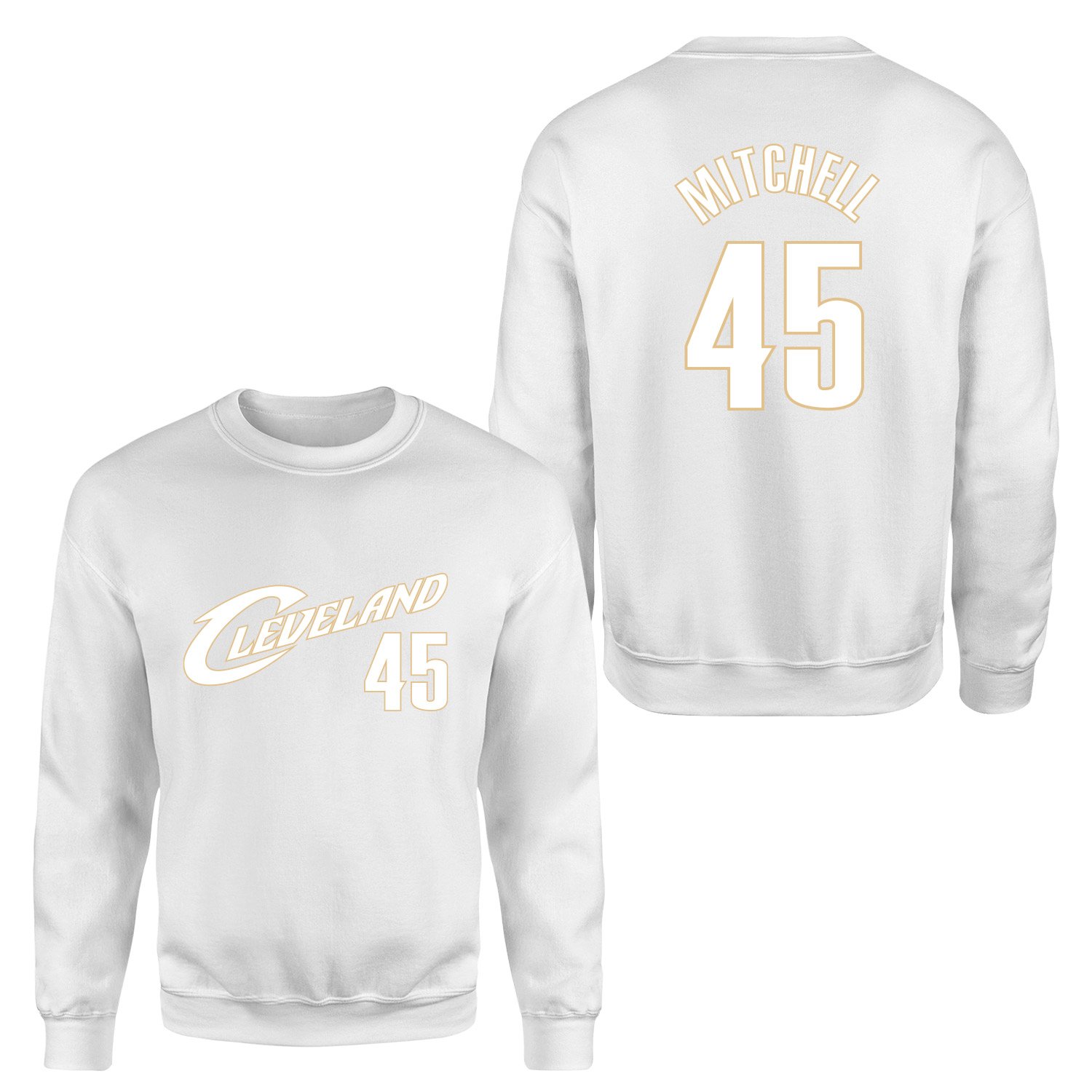 Donovan Mitchell Cleveland 45 Forma Sweatshirt XL - Beyaz