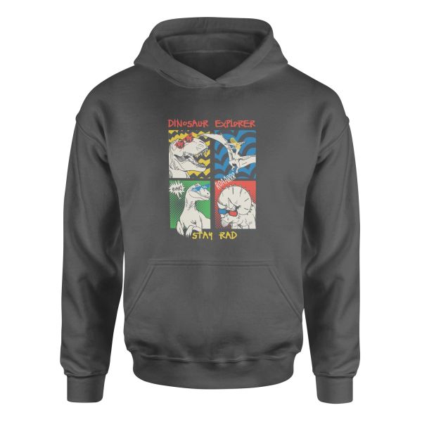 Dinosaur Explorer Hoodie M - Füme
