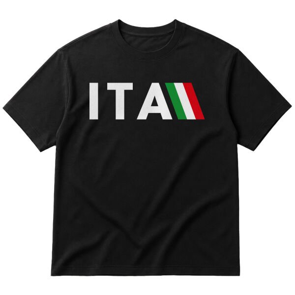 Forza ITA Scudetto Oversize Tişört XL - Siyah
