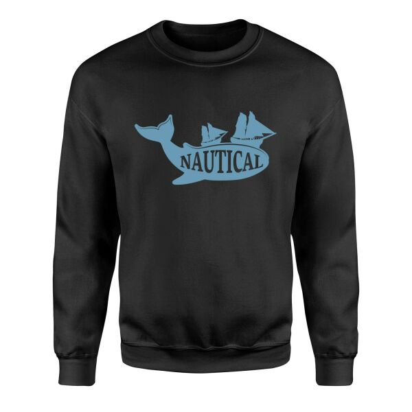 Nautical Denizci Sweatshirt S - Siyah