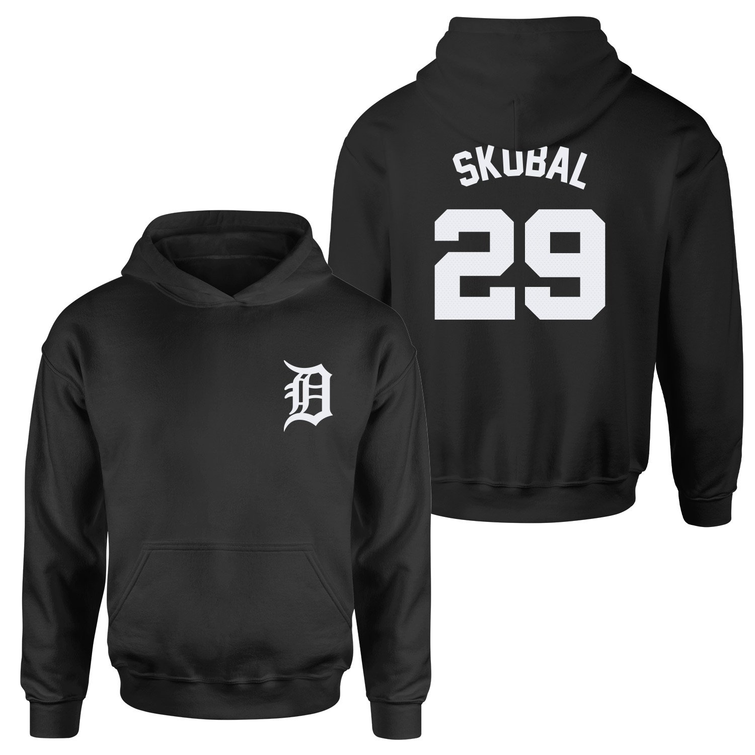 Tarik Skubal 29 Detroit Tigers Jersey Hoodie XXL - Siyah