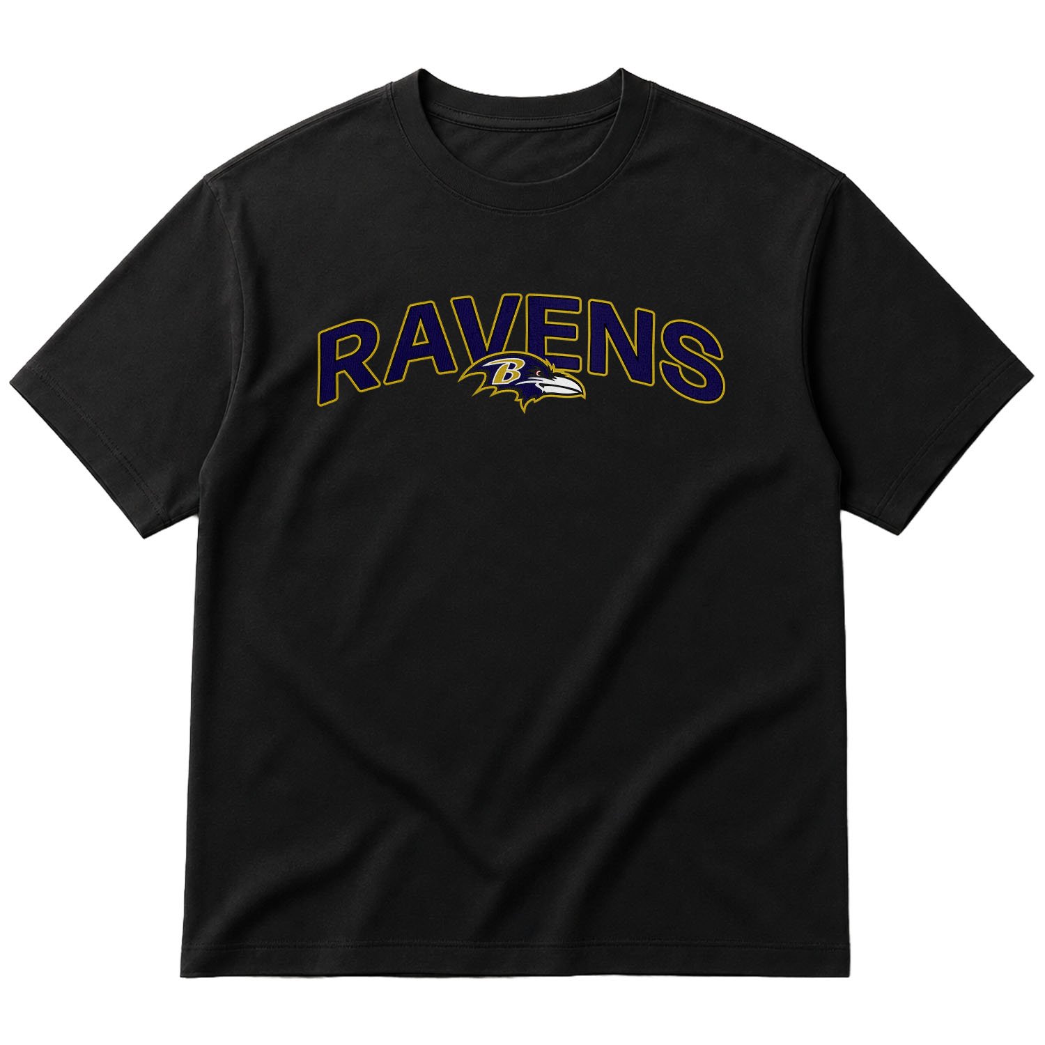 Ravens B Oversize Tişört XL - Siyah