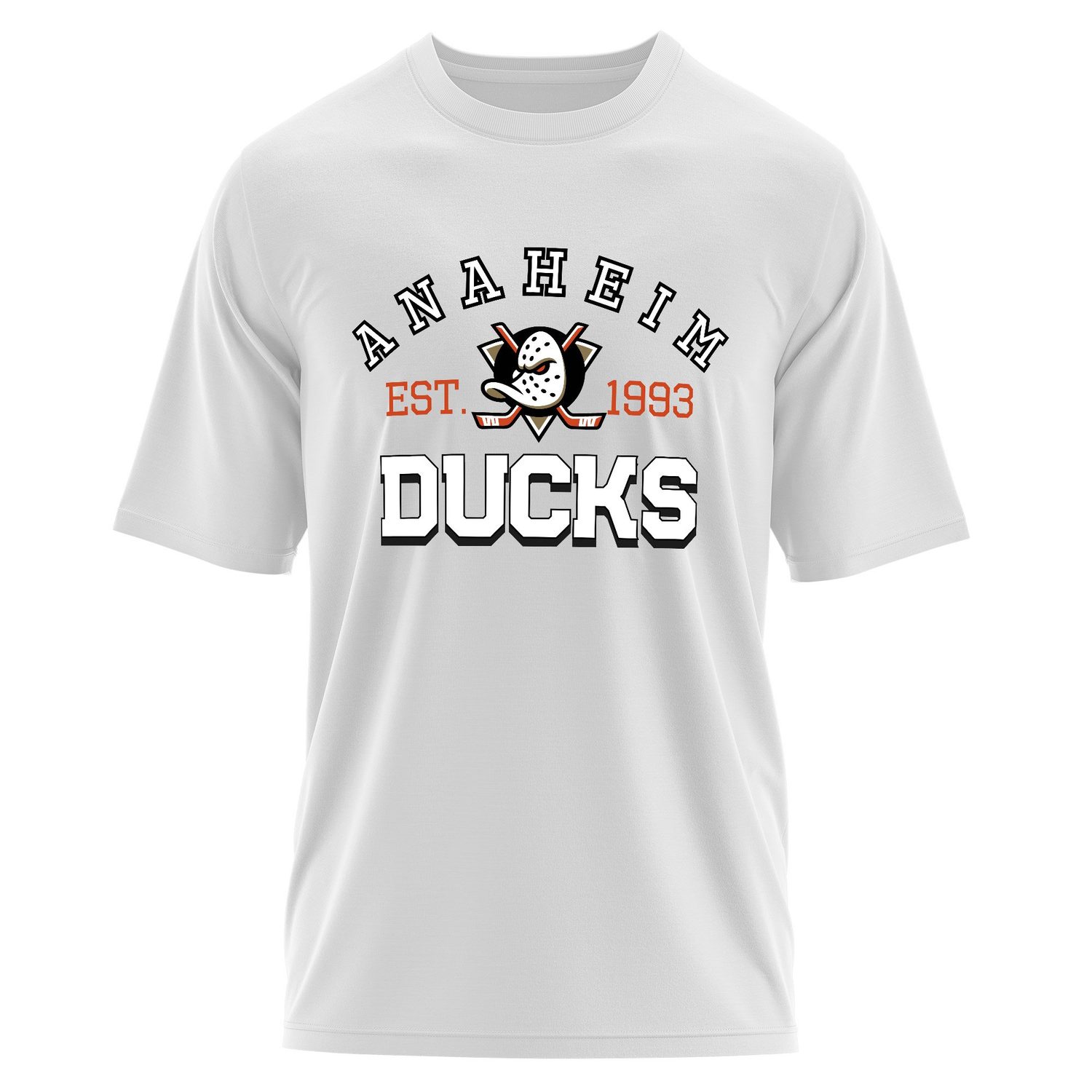 Anaheim Ducks EST. 1993 Oversize Tişört S - Beyaz