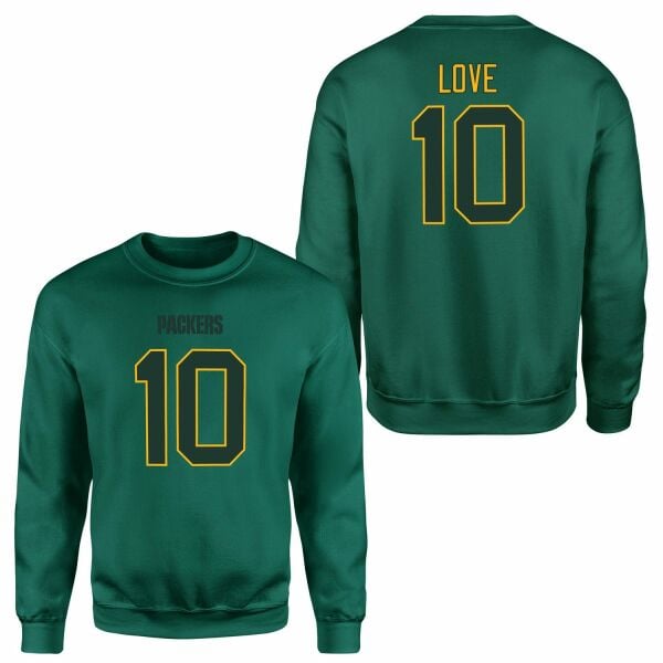 Jordan Love Green Bay Packers Sweatshirt M - Nefti Yeşili