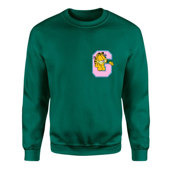 Garfield G Sweatshirt M - Nefti Yeşili